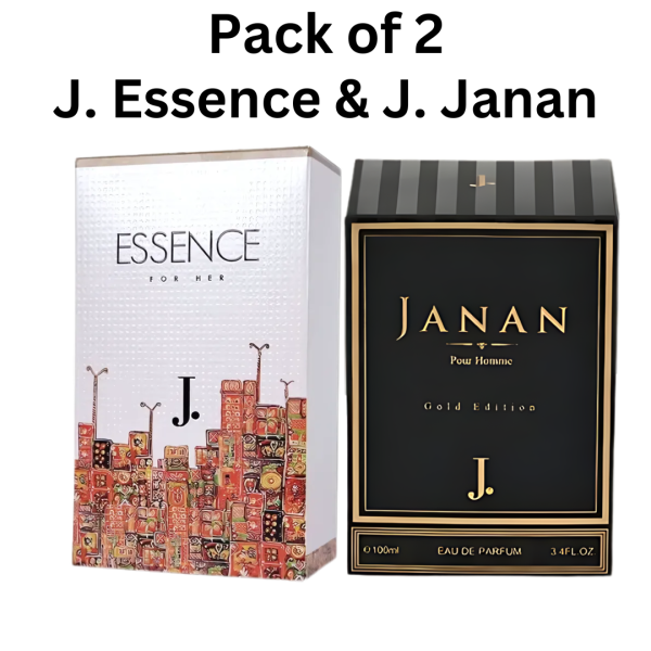 Pack Of 2 – J. Essence & J. Janan | Perfume For Men And Women – 100ml (high Quality)